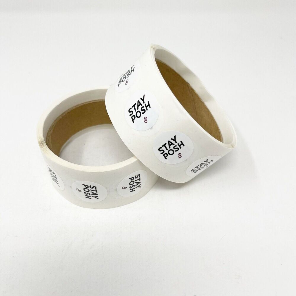 (2 Rolls) Poshmark Stay Posh 1 Inch Round Stickers Envelope Seals 250 Per Roll